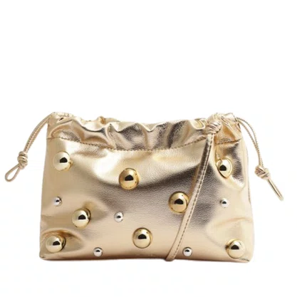 Bolsa Anacapri Feminina Bolsa Tiracolo Rocker Dourada - Pequena