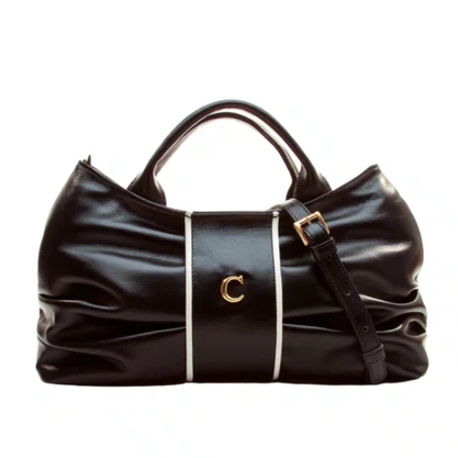 Bolsa Cecconello Feminina Preta Couro Média