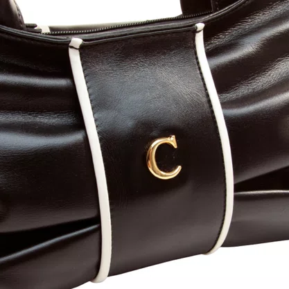 Bolsa Cecconello Feminina Preta Couro Média
