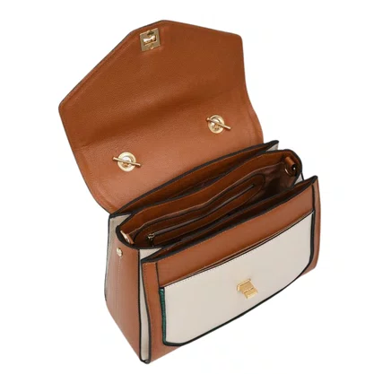 Bolsa Joge Bischoff Feminina Satchel Marrom Caramelo Cou