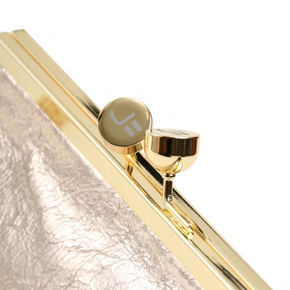 Bolsa Jorge Bischoff Clutch Feminina Ouro Couro - Pequena
