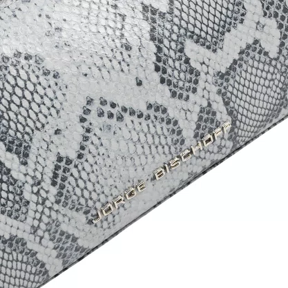 Bolsa Jorge Bischoff Feminina  Baguete Snake Azul Hortênsia Couro