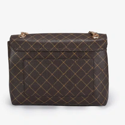 Bolsa Jorge Bischoff Feminina De Ombro Marrom Monograma JB - Grande 