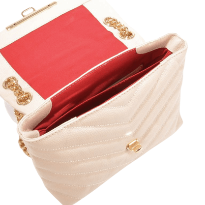 Bolsa Jorge Bischoff Feminina de Ombro Pequena Off White Couro