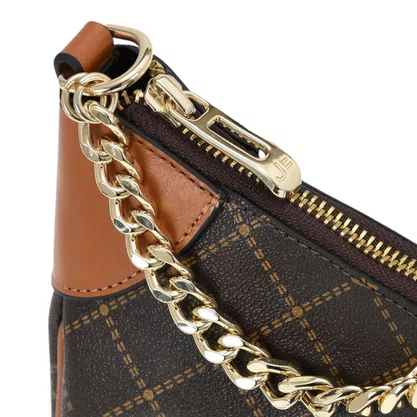 Bolsa Jorge Bischoff Feminina Hobo Marrom Monograma