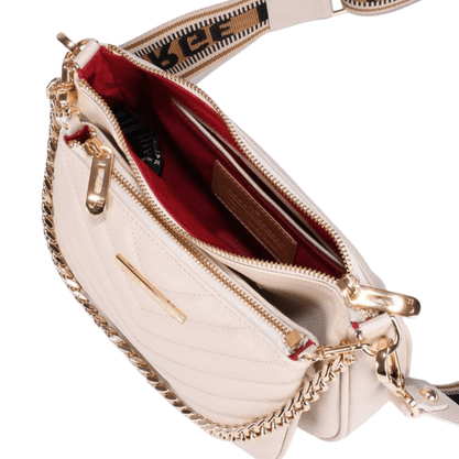 Bolsa Jorge Bischoff Feminina Infinita Off White Couro