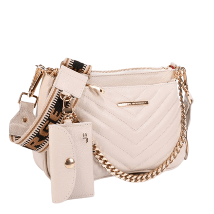 Bolsa Jorge Bischoff Feminina Infinita Off White Couro