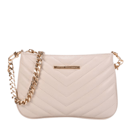 Bolsa Jorge Bischoff Feminina Infinita Off White Couro