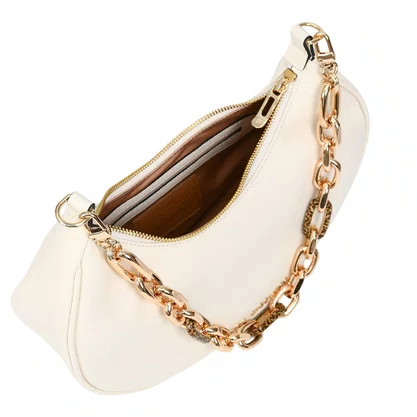 Bolsa Jorge Bischoff Feminina Ombro Alça De Pelo Removível Natural Couro