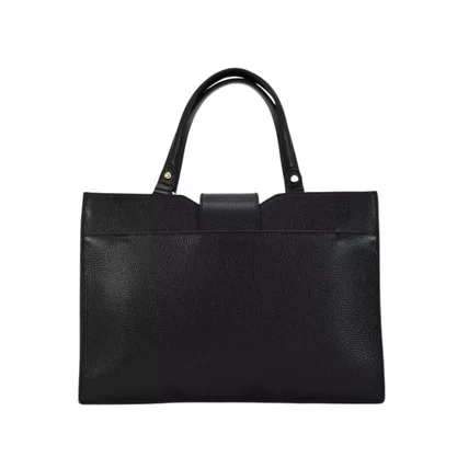 Bolsa Jorge Bischoff Feminina Tote Preto Couro - Grande 