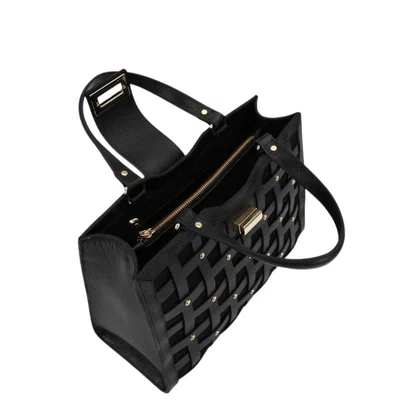Bolsa Jorge Bischoff Feminina Tote Preto Couro - Grande 