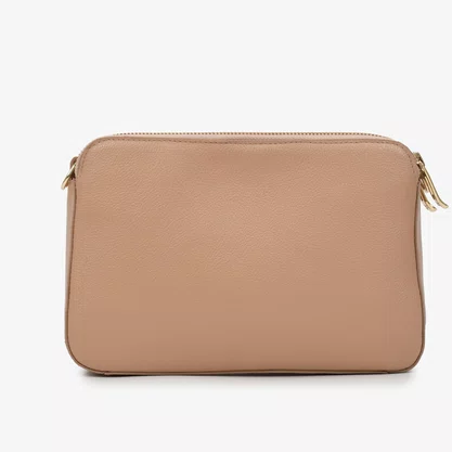 Bolsa Jorge Bischoff Feminina Tranversal Nude Couro