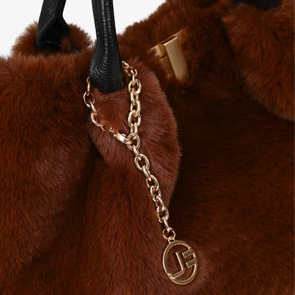 Bolsa Jorge Bischoff Tote Feminina Dark Run Pêlo Couro 