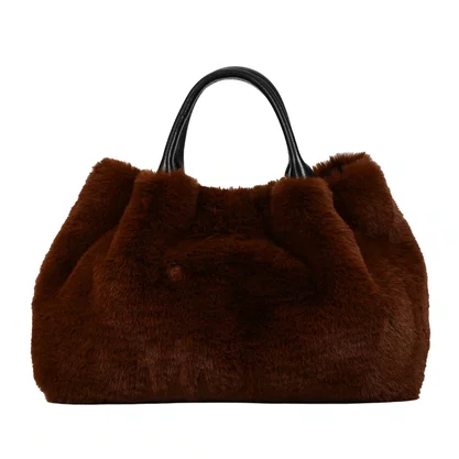 Bolsa Jorge Bischoff Tote Feminina Dark Run Pêlo Couro 