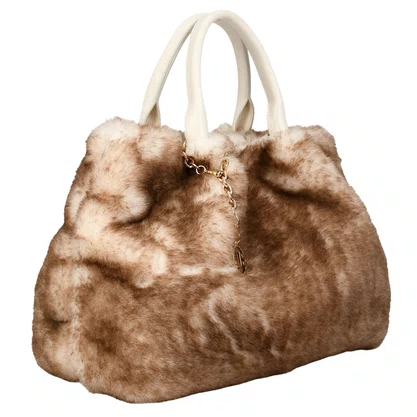 Bolsa Jorge Bischoff Tote Feminina Natural Pêlo Couro 