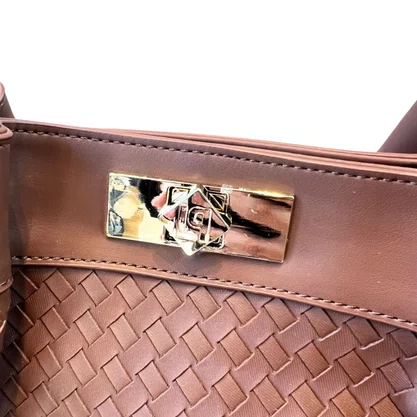 Bolsa Lança Perfume Feminina Shopping Marrom - Grande 