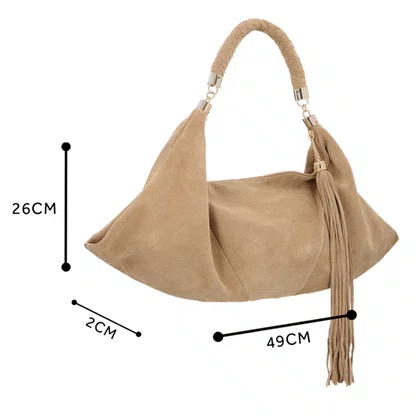 Bolsa Luiza Barcelos Feminina Alça Tramada Fendi Couro Camurça - Grande
