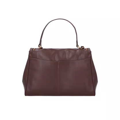 Bolsa Luiza Barcelos Feminina Café Couro - Média