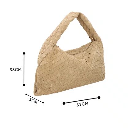 Bolsa Luiza Barcelos Feminina hobo Tressê Fendi Couro Camurça