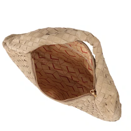 Bolsa Luiza Barcelos Feminina hobo Tressê Fendi Couro Camurça