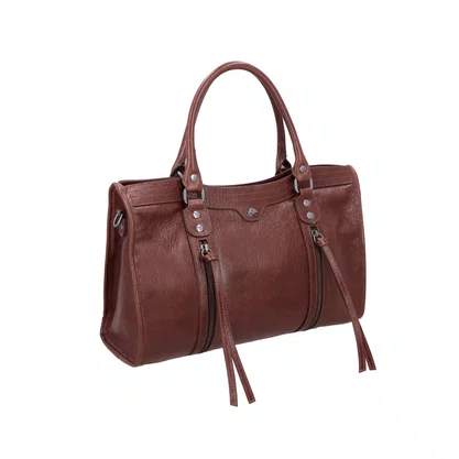Bolsa Luiza Barcelos Feminina Marrom Couro - Grande 