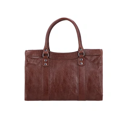 Bolsa Luiza Barcelos Feminina Marrom Couro - Grande 