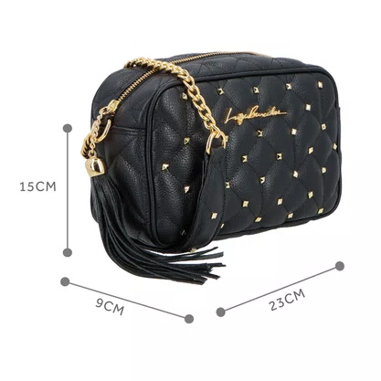 Bolsa Luiza Barcelos Feminina Matalassê Preta - Média