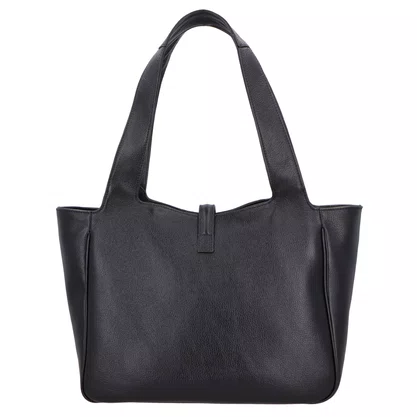 Bolsa Luiza Barcelos Feminina Preta Couro - Média 
