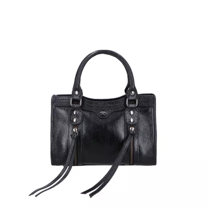 Bolsa Luiza Barcelos Feminina Preta Couro - Pequena