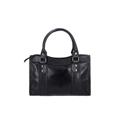 Bolsa Luiza Barcelos Feminina Preta Couro - Pequena 