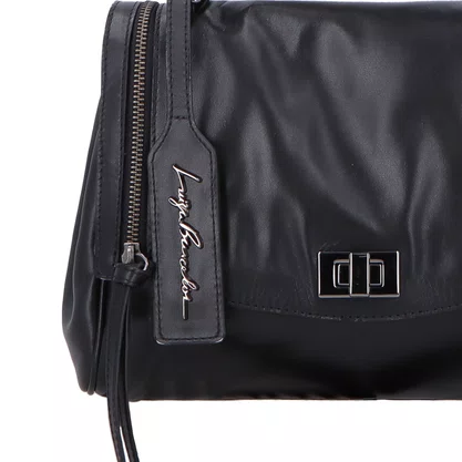 Bolsa Luiza Barcelos Feminina Preta Couro - Pequena 