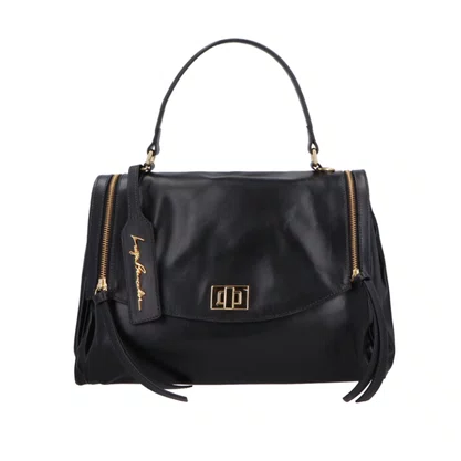 Bolsa Luiza Barcelos Feminina Preto Couro - Média