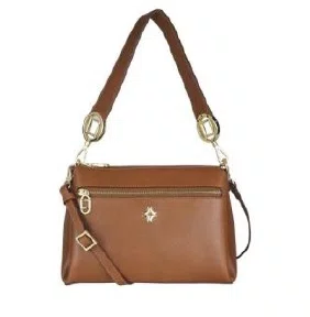 Bolsa Luz da Lua Feminina Ambar Couro - Média