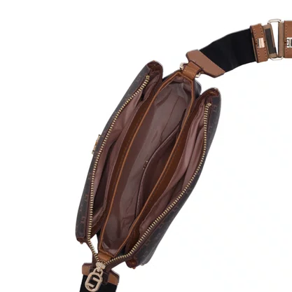 Bolsa Luz da Lua Feminina Tiracolo Monograma LL Mocca - Média 