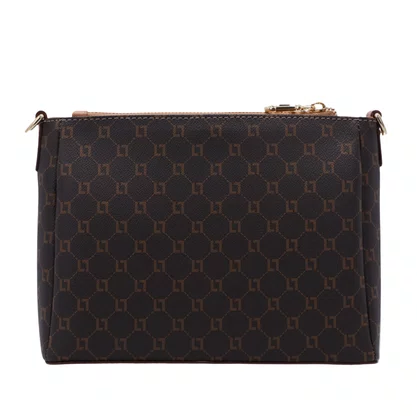 Bolsa Luz da Lua Feminina Tiracolo Monograma Mocca Pequena