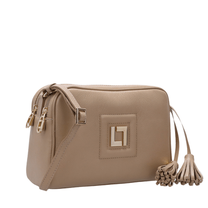 Bolsa Luz da Lua Latte Couro - Média