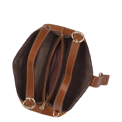 Bolsa Luz da Lua Tote Feminina Bison Caramelo Grande