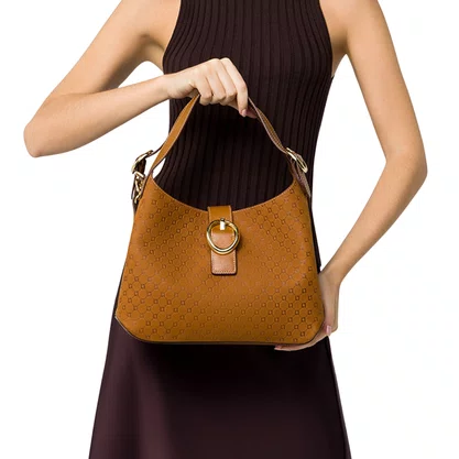 Bolsa Luz da Lua Tote Feminina Bison Caramelo Grande