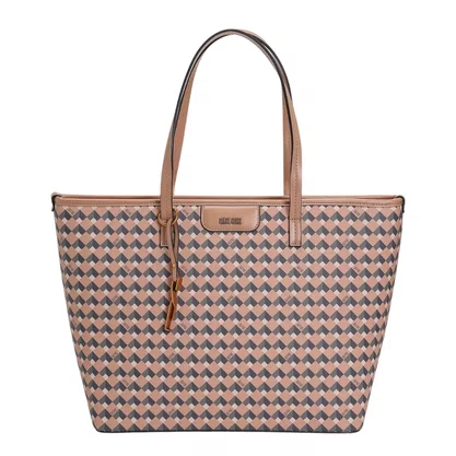 Bolsa Santa Lolla Feminina Tiracolo Monograma Nude - Grande