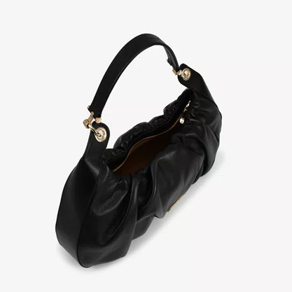 BolsaJorge Bischoff Feminina  Ombro Preto Couro