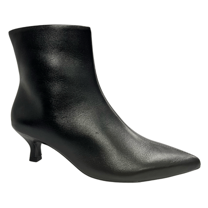 Bota Berti Maria Feminina Salto Fino Preto Couro