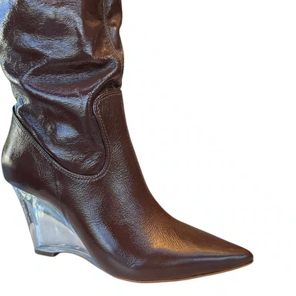 Bota Berti Maria Slouchy Feminina Java Couro