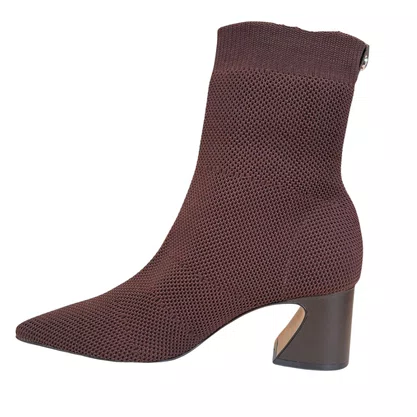 Bota Carrano Feminina Cano Curto Knit Dark Brown