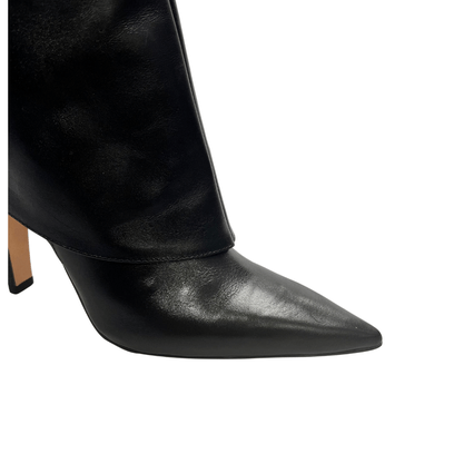 Bota Carrano Feminina Capa Bico Fino Preta Couro