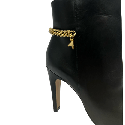 Bota Carrano Feminina Salto Fino Preta Couro