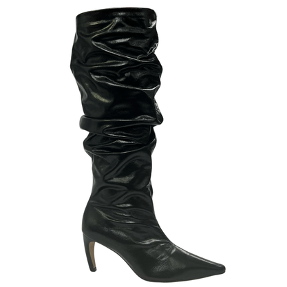 Bota Cecconelo Feminina Cano Longo Preta Couro