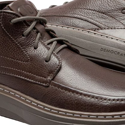Bota Democrata Grid Masculina Grid Café Tabaco Couro 