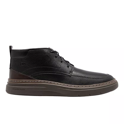Bota Democrata Grid Masculina Grid Preto Couro