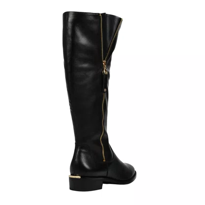 Bota Jorge Bischoff Feminina Cano Alto Preto Couro