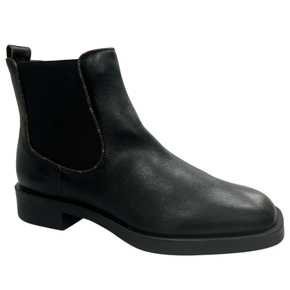 Bota Jorge Bischoff Feminina Cano Baixo Preto Couro